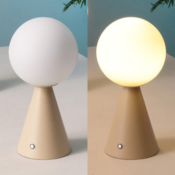 Macie 11.75" Modern Minimalist Globe Rechargeable/Cordless Dimmable Integrated LED Table Lamp with Touch Sensor